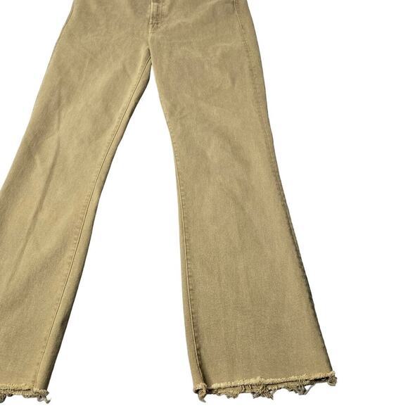 Mother The Hustle Ankle Fray Green Jeans - Picture 2 of 8